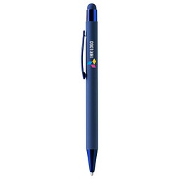 Metall Softtouch Kugelschreiber, blau
