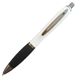 PENKO® Metall-Kugelschreiber Helgoland Soft Gun, blaue Mine, weiß