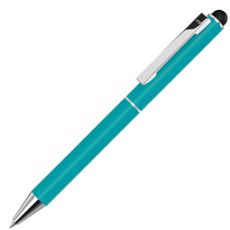 uma® Metall-Touchkugelschreiber Straight, blaue Mine, petrol