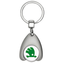 METMAXX® Einkauswagen-Chip Schlüsselanhänger ItsMyBrand, silber