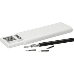 Mini-Schraubendreherset BitKit, weiss