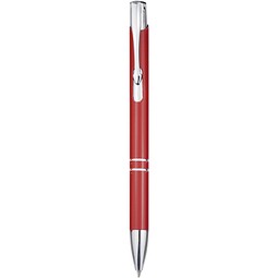 Moneta Druckkugelschreiber aus Aluminium (schwarze Mine), rot