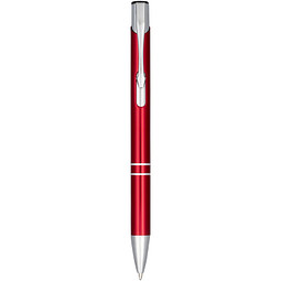 Moneta Druckkugelschreiber aus eloxiertem Aluminium, schwarze Mine, rot
