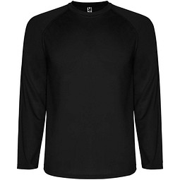 Montecarlo Langarm Sport-Shirt für Männer, schwarz, XL