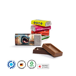 Napolitain in Pergaminpapier, Zartbitterschokolade, inkl. Druck