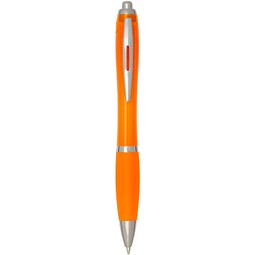 Nash RCS Kugelschreiber aus recyceltem Kunststoff mit farbigem Schaft und Griff (schwarze Tinte), orange