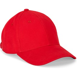 NATHAN. Kappe aus 100 % Baumwolle (260 g/m²) mit 6 Paneelen, Rot