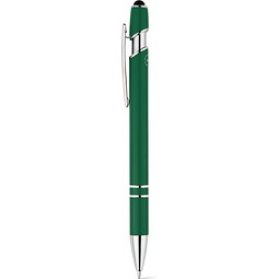 NEIL. Kugelschreiber mit Gehäuse aus recyceltem Aluminium (100% rAL) und Touch-Pen Druckknopf, Dunkelgrün