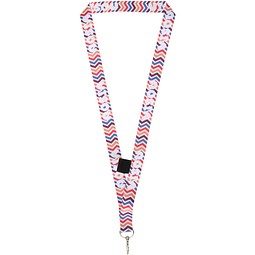 Neve Sublimation Lanyard für mit Loop, schwarz, 20mm