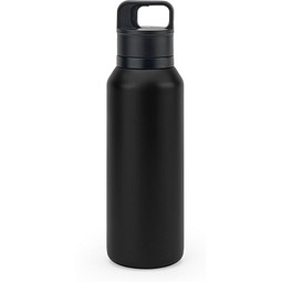 NICKLAUS. Edelstahlflasche (91% recycelt) mit vakuumisolierter Doppelwand 590 mL, Schwarz
