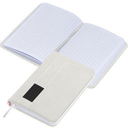 Notizbuch mit Steckfach A6, weiss