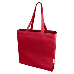 Odessa 220 g/m² recycelte Baumwoll Tragetasche 13L, rot