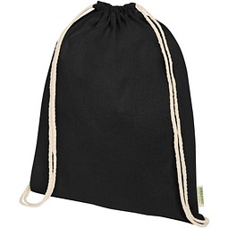 Odisha 140 g/m² OCS Bio-Sportbeutel 5L, schwarz
