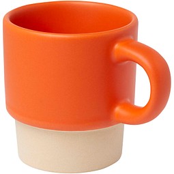 Olympia 130 ml stapelbarer Expresso Becher mit Tonboden, orange