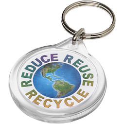 Orb runder I7 Schlüsselanhänger, transparent klar