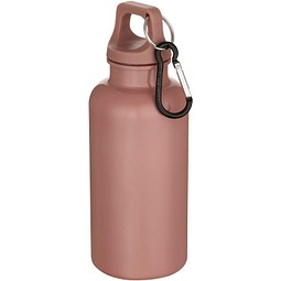 Oregon 400 ml einfarbige RS-zertifizierte Trinkflasche aus recyceltem Kunststoff mit Karabinerhaken, altrosa