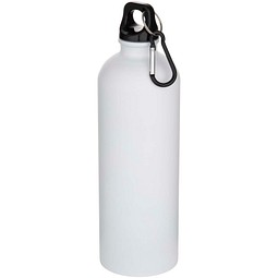 Oregon 750 ml matte RCS-zertifizierte, einwandige Trinkflasche aus recyceltem Edelstahl mit Karabinerhaken, weiss