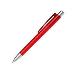 burger swiss pen® Kugelschreiber Delta-Frosted, blaue Mine, rot-gefrostet