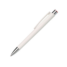 burger swiss pen® Kugelschreiber Delta, blaue Mine, kristallweiß-matt/rot