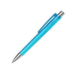 burger swiss pen® Kugelschreiber Delta-Frosted, blaue Mine, hellblau-gefrostet