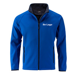 JAMES & NICHOLSON Herren Softshell-Jacke Promo, blau, M
