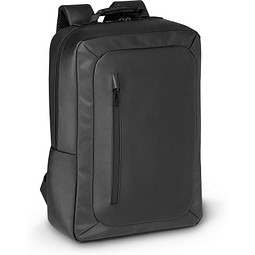 OSASCO. Rucksack aus hochdichtem, 600D recyceltes Polyester für Laptop 15", Schwarz
