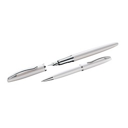 Pelikan Schreibset Jazz Noble Elegance, schwarze Mine, perlweiß-glänzend