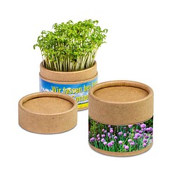 Pflanz-Cup inkl. Samen - Ostern - Schnittlauch, inkl. Druck, individuell