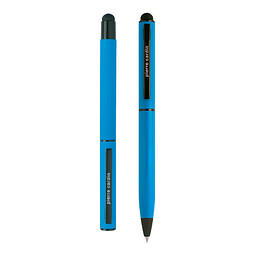 Pierre Cardin® CELEBRATION Set aus Rollerball Touchpen und Kugelschreiber Stylus, hellblau