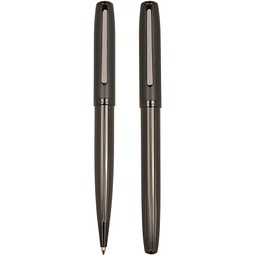 Pierre Cardin® CORINNE SET aus Kugelschreiber und Rollerball Pen, grau/gunmetal