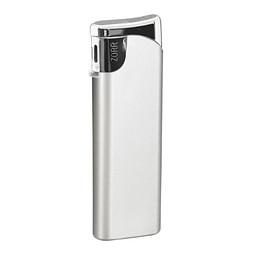 Piezo-Gasfeuerzeug Slim, silber