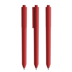 Pigra P03 Soft Touch Push Kugelschreiber, Red