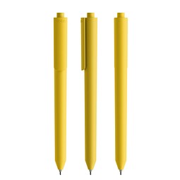 Pigra P03 Soft Touch Push Kugelschreiber, Yellow