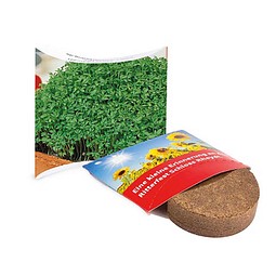 Plant-Tab mit Samen, Gartenkresse, 1-seit. Druck
