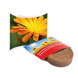 Plant-Tab mit Samen, Ringelblume, 1-seit. Druck