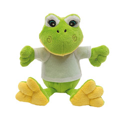 Plüsch-Frosch FRIEDA,grün, weiß