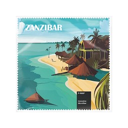 POLYCLEAN Brillenputztuch 18x18 cm im Polybeutel, weiss / individuell