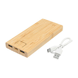 Powerbank BAMBOO ENERGY 10.000 mAh, braun