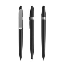 prodir DS5 TSM Twist Kugelschreiber, Black-Silver satin finish