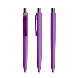 prodir DS8 Soft Touch PRR Push Kugelschreiber, Raspberry-Silver chrome finish