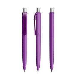 prodir DS8 Soft Touch PRR Push Kugelschreiber, Raspberry-Silver satin finish