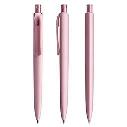 prodir® Druckkugelschreiber DS8 Soft Touch PRR Push, blaue Mine, rosé