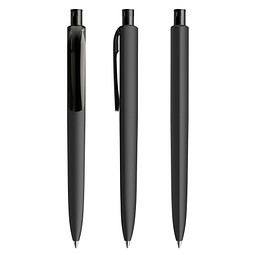prodir® Druckkugelschreiber DS8 Soft Touch PRR Push, blaue Mine, schwarz