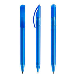 prodir® Drehkugelschreiber DS3 TFF, blaue Mine, mittelblau/gefrostet