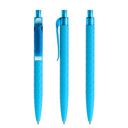 prodir® Druckkugelschreiber QS01 Soft Touch PRT Push, blaue Mine, cyanblau