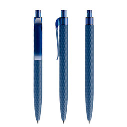 prodir® Druckkugelschreiber QS01 Soft Touch PRT Push, blaue Mine, dunkelblau