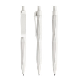 prodir® Druckkugelschreiber QS20 PMP Push, blaue Mine, weiß