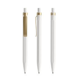 prodir QS50 PMS Push Kugelschreiber, White-Gold