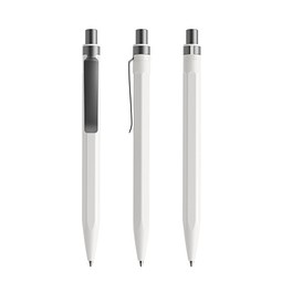 prodir QS50 PMS Push Kugelschreiber, White-Graphite satin finish