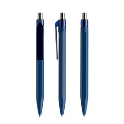 prodir QS50 PMT Push Kugelschreiber, Sodalite Blue-Silver chrome finish